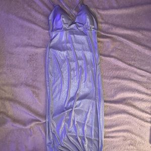 Mini silver shiny dress